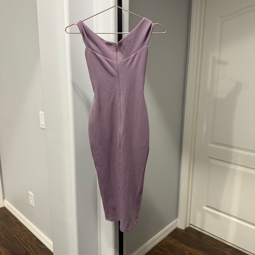 NWT NOOKIE Dolly Midi Dress in Soft Violet Purple Bodycon Stretch Size XS Formal - Picture 9 of 10